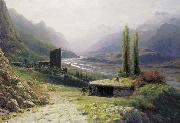 Lev Feliksovich Lagorio Kavkaz Landscape Sweden oil painting artist